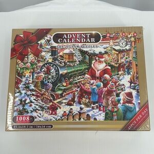 Advent Calendar The Jigsaw Puzzles 1008 Total Pieces New 14 &‎ Up Christmas